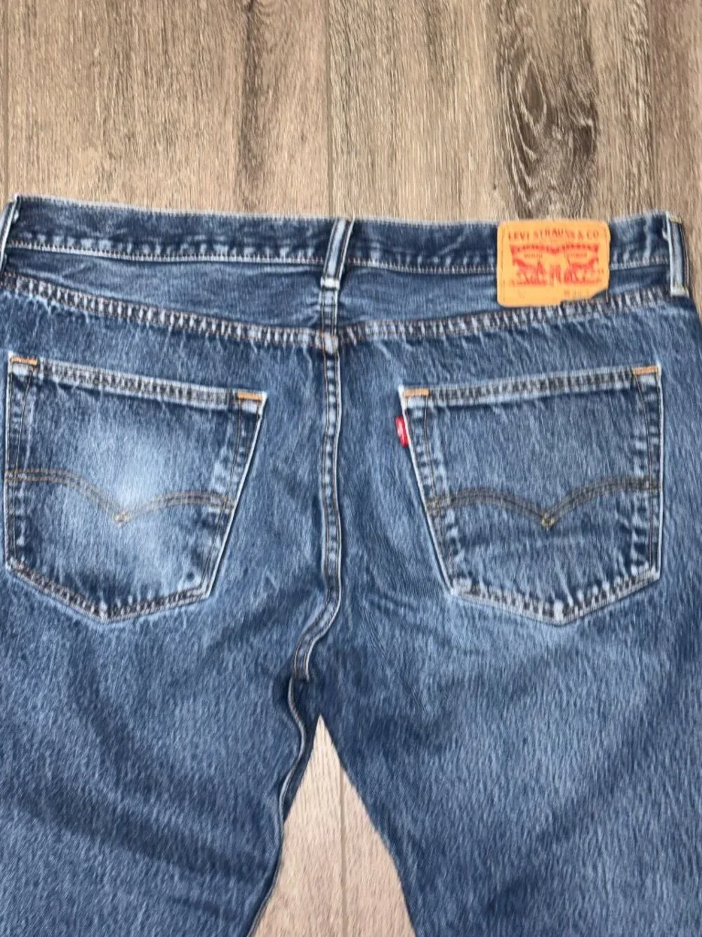 Levis 501XX Jeans Mens 36x30 Blue Denim Straight Leg Button Fly Classic Fit